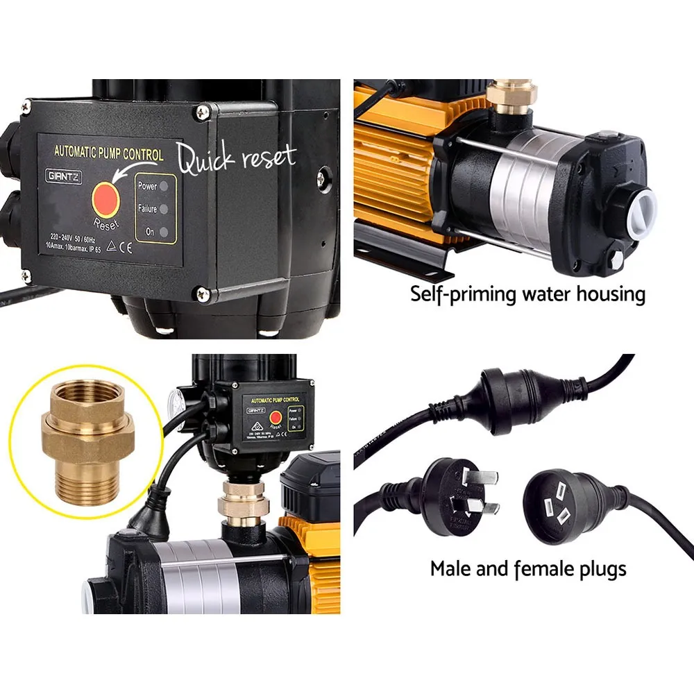 5-Stage Water Pump Pressure Rain Tank Garden Farm House Irrigation 2000W Controller 6000L/H 50m Lift - Image 4