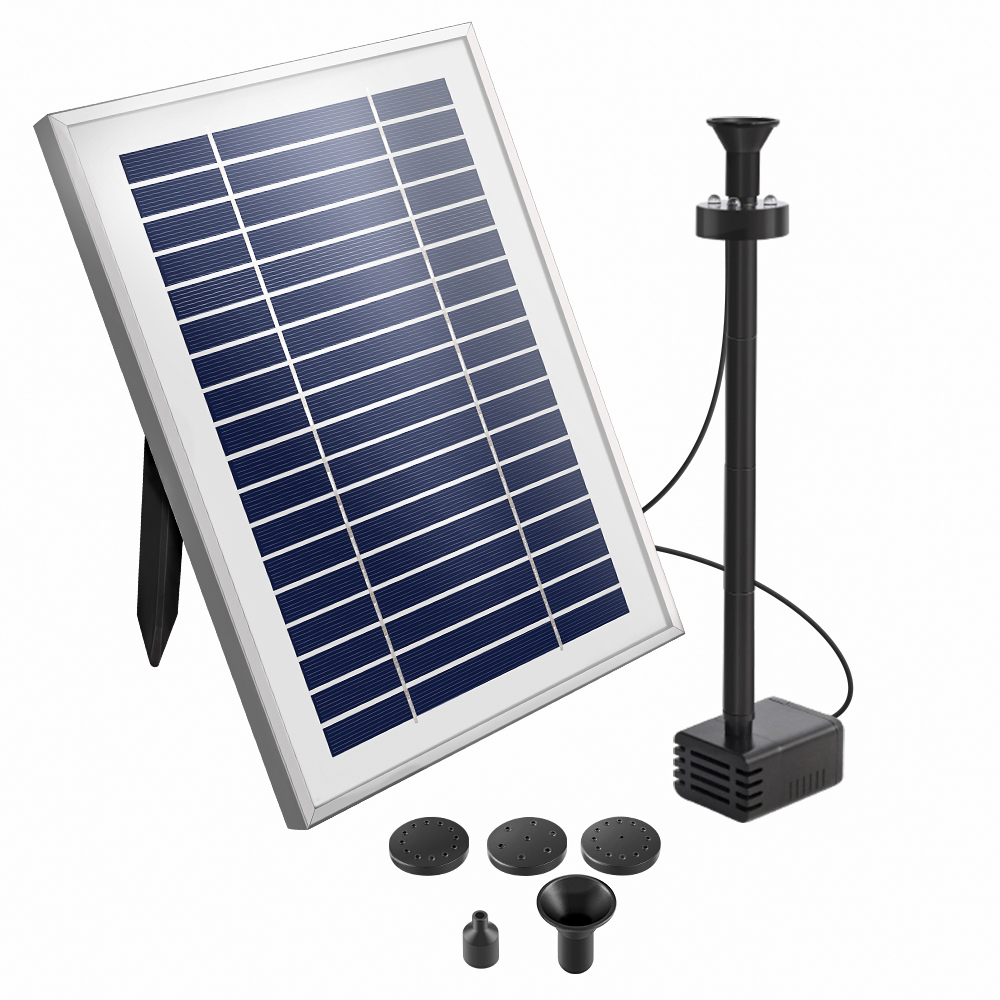 Solar Submersible Pond Pump Kit Garden Water Fountain with Lithium Battery
