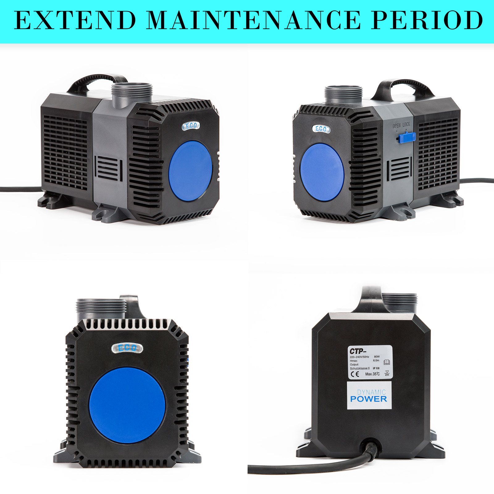 Dynamic Power Aquarium Submersible Pond Water Pump 10000L/H - Image 10
