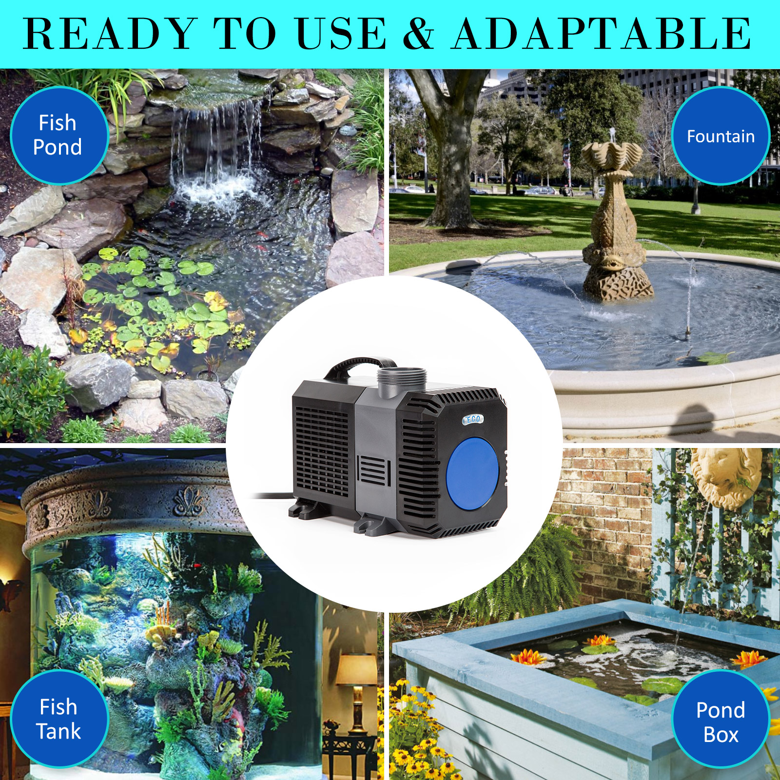 Dynamic Power Aquarium Submersible Pond Water Pump 10000L/H - Image 5