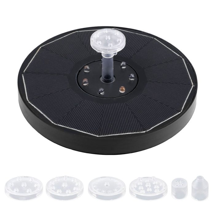 Solar Floating Fountain Pump with LED Light – Outdoor Pond Water Feature for Garden & Patio