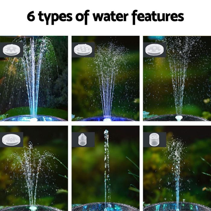Solar Floating Fountain Pump with LED Light – Outdoor Pond Water Feature for Garden & Patio - Image 3