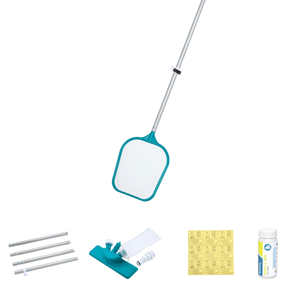 Bestway Pool Cleaning Kit Vacuum Chemical Dispenser Thermometer - Image 7