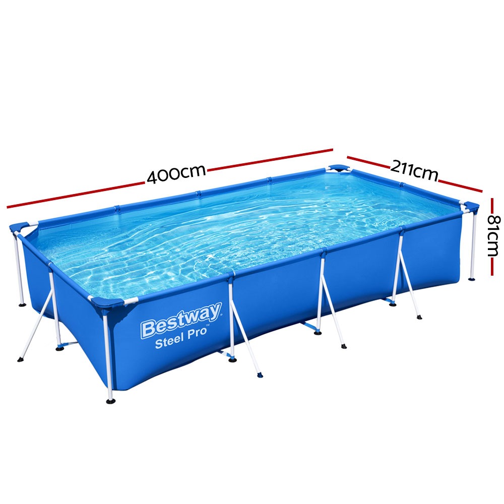 Bestway 5700L Steel Frame Above Ground Pool 400x211x81cm - Image 2