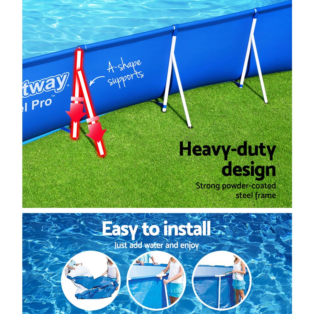 Bestway 5700L Steel Frame Above Ground Pool 400x211x81cm - Image 7