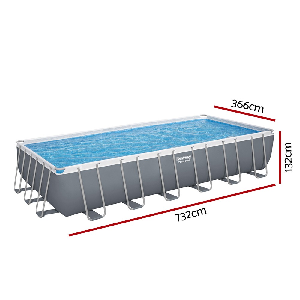 Bestway 30045L Steel Frame Pool 732x366x132cm with Ladder - Image 2