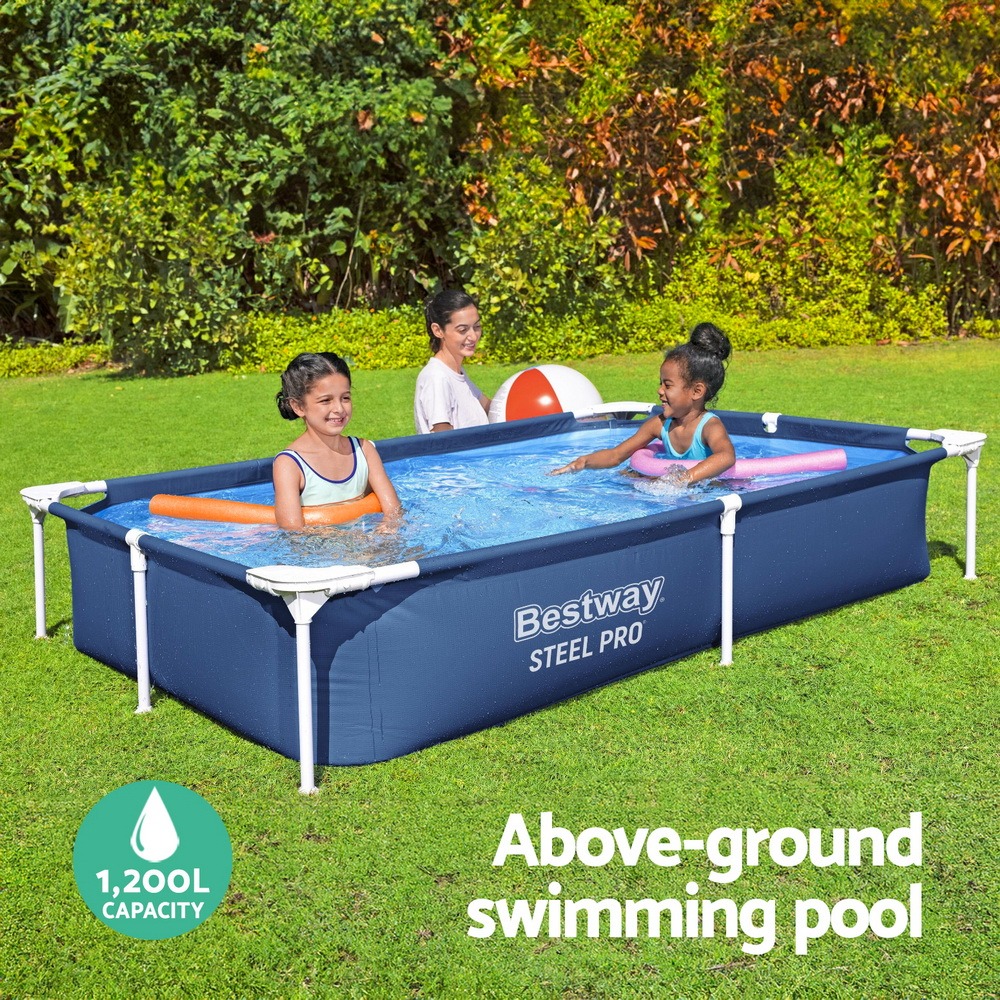 Bestway Steel Frame Pool 221x150x43cm 1200L Above Ground - Image 6