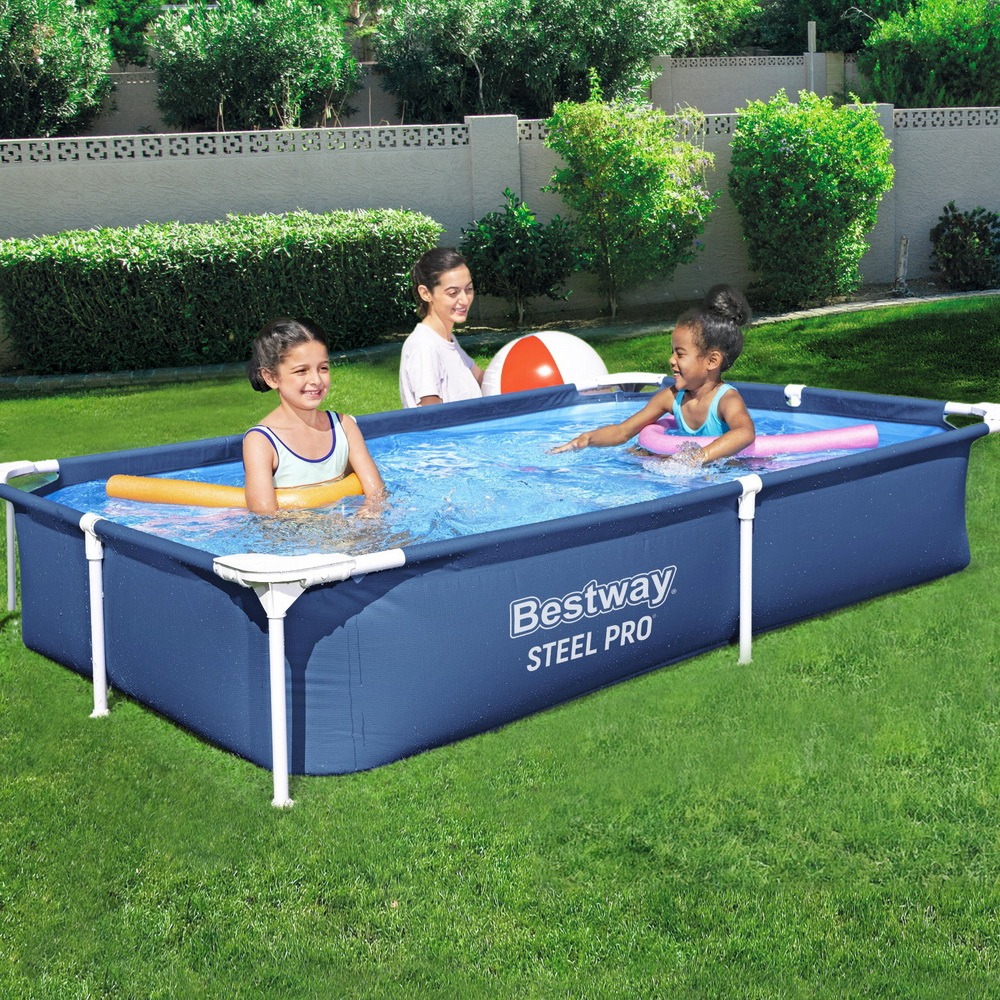 Bestway Steel Frame Pool 221x150x43cm 1200L Above Ground - Image 3