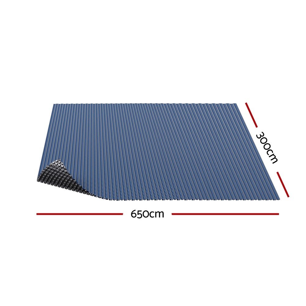 Aqua Buddy 6.5x3m Pool Cover 600 Micron Blue Black Solar Blanket - Image 2