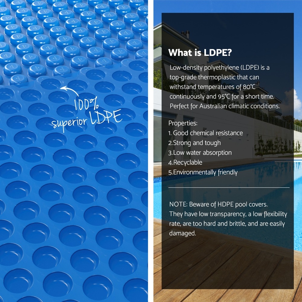 Aqua Buddy 6.5x3m Pool Cover 600 Micron Blue Solar Blanket - Image 6