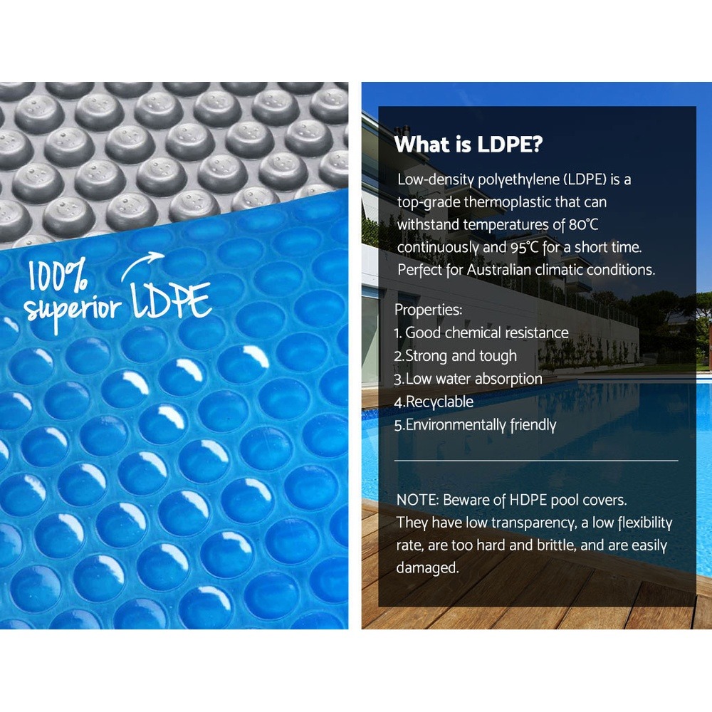 Aqua Buddy 8x4.2m Pool Cover 500 Micron Blue with 5.5m Roller - Image 5