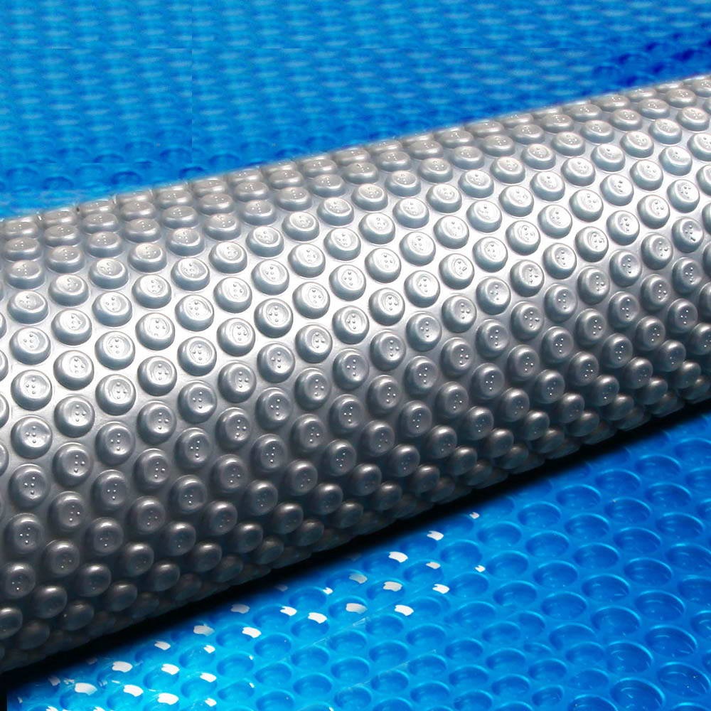 Aqua Buddy 8x4.2m Pool Cover 500 Micron Blue Silver Solar Blanket