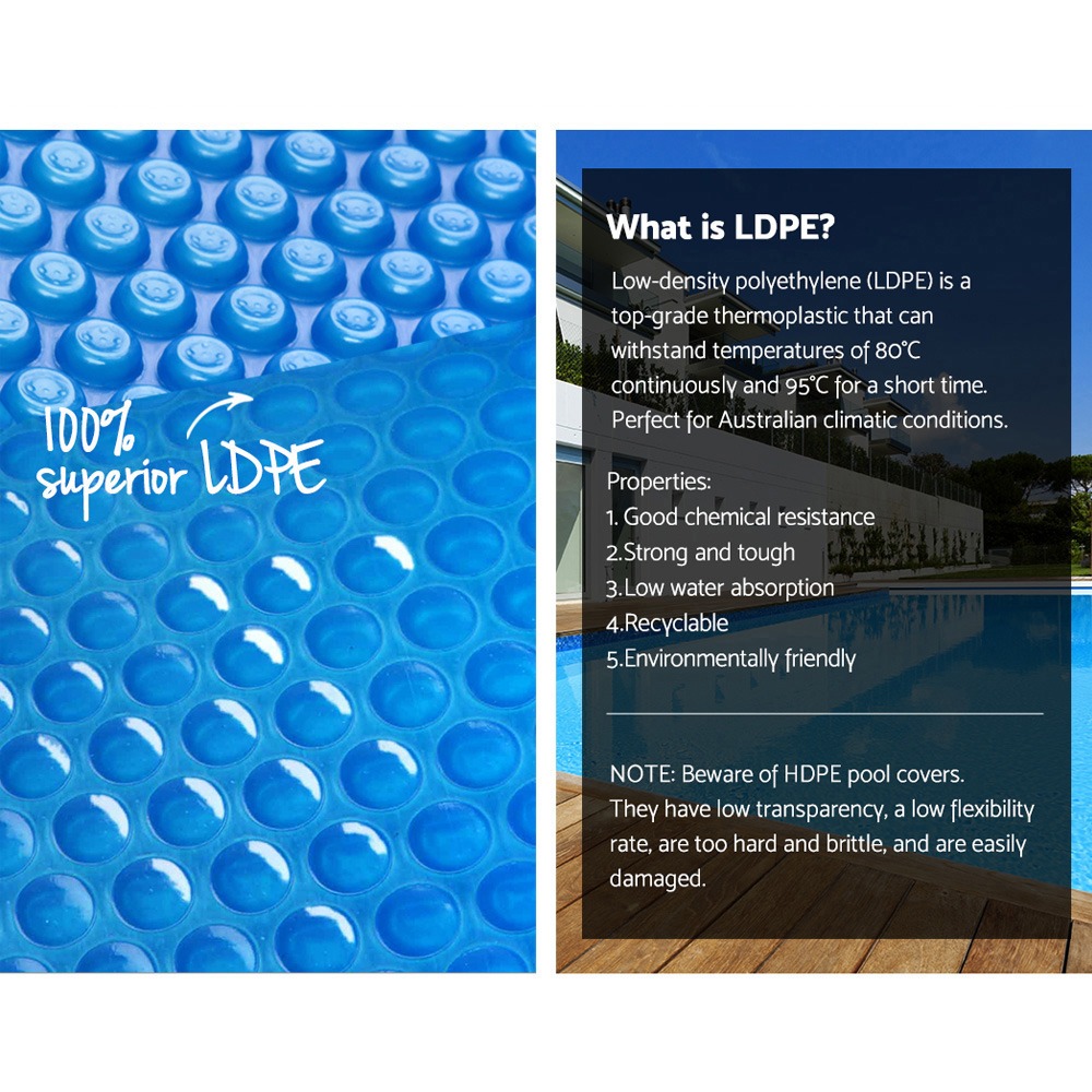 Aqua Buddy 8x4.2m Pool Cover 400 Micron Blue Solar Blanket - Image 7