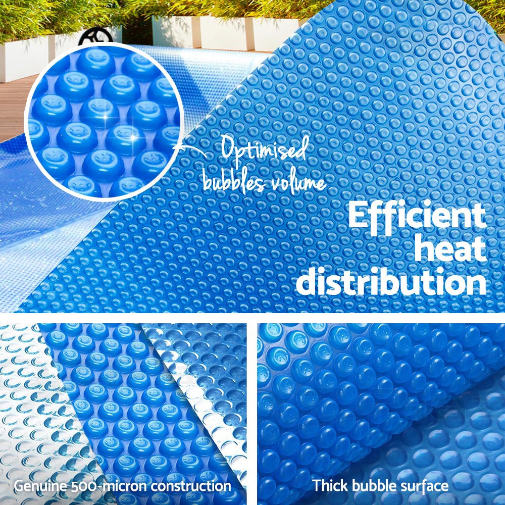 Aqua Buddy 8x4.2m Pool Cover 400 Micron Blue Solar Blanket - Image 6