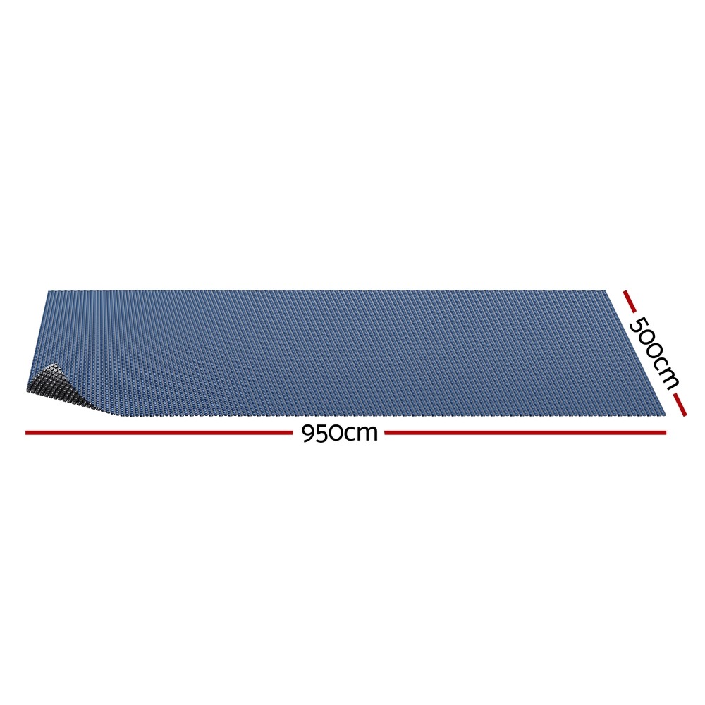 Aqua Buddy 9.5x5m Pool Cover 600 Micron Blue Black Solar Blanket - Image 2