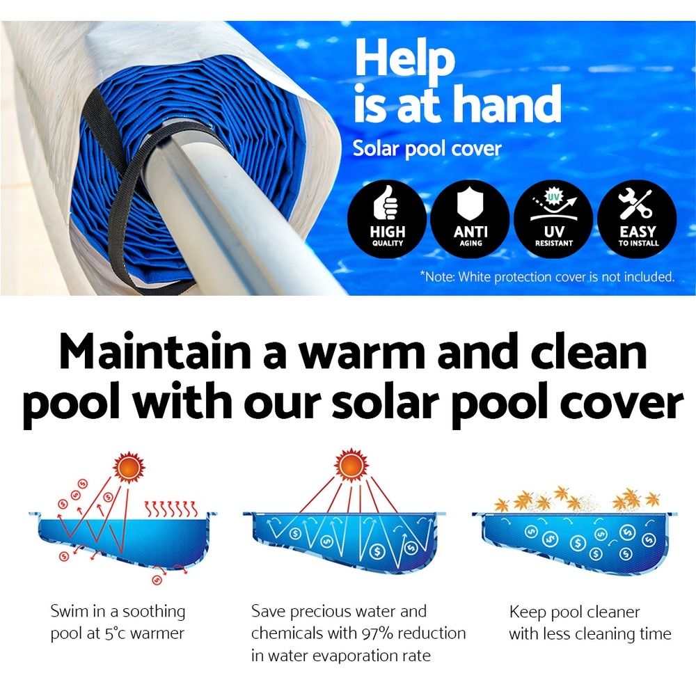 Aqua Buddy 9.5x5m Pool Cover 500 Micron Silver with 5.5m Roller - Image 6