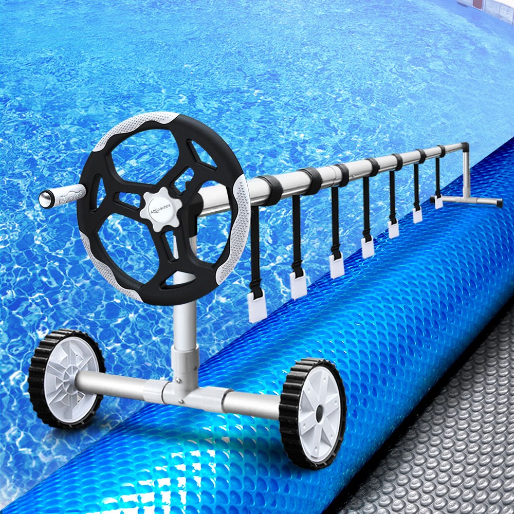 Aqua Buddy 9.5x5m Pool Cover 500 Micron Silver with 5.5m Roller - Image 3