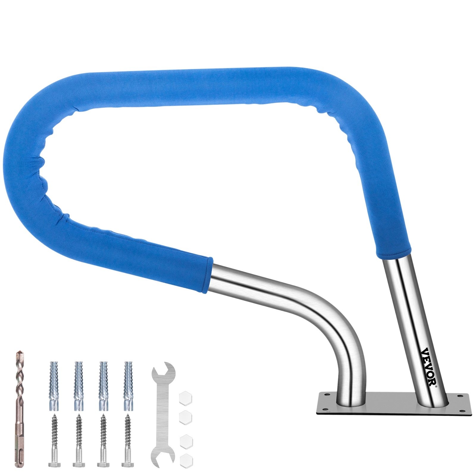 VEVOR Pool Rail 30x22 Stainless Steel Handrail 250LBS Blue Grip