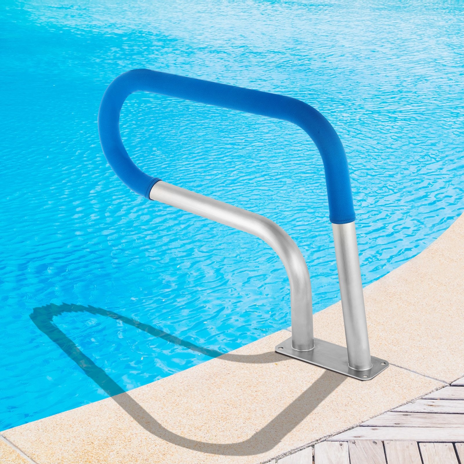 VEVOR Pool Rail 30x22 Stainless Steel Handrail 250LBS Blue Grip - Image 6