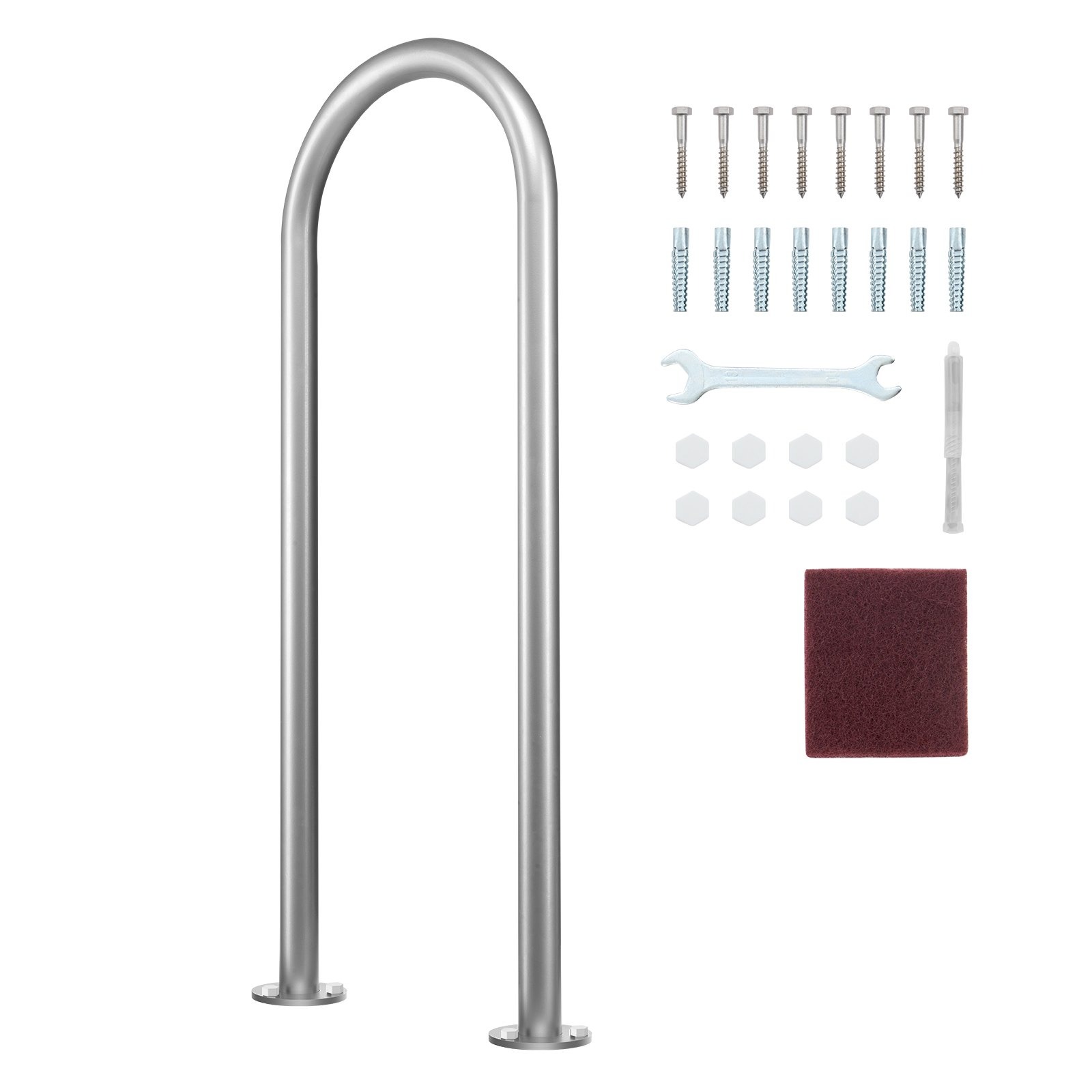 VEVOR Pool Handrail 36x13 Aluminum Safety Rail w/ Base Plate