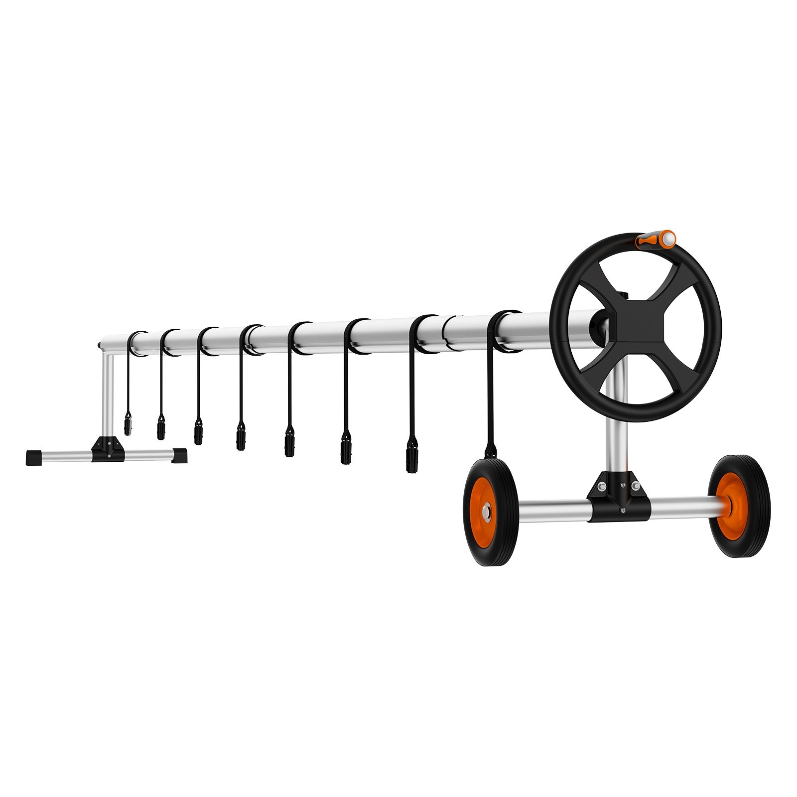 VEVOR Pool Cover Reel 14ft Aluminum Solar Reel Inground w/ Wheels - Image 4