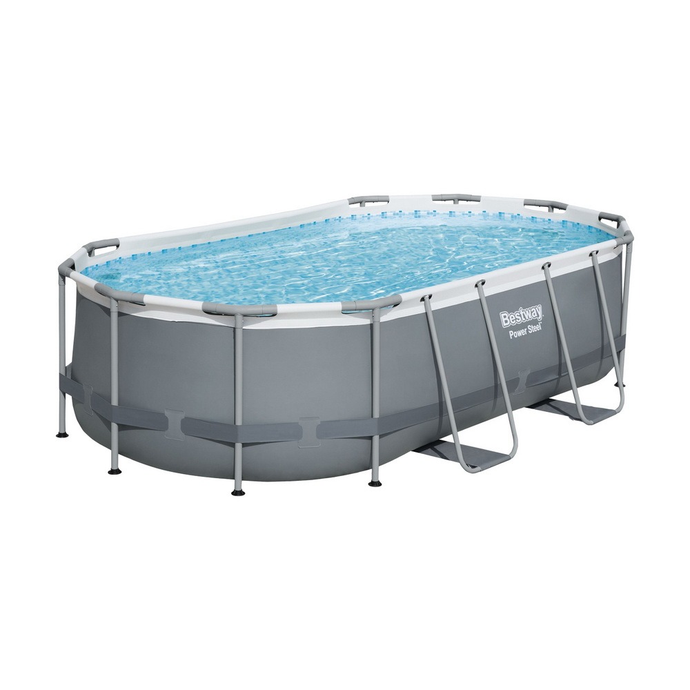 Steel Frame Swimming Pool 427x250x100cm 7250L w/ Pump & Ladder 2006L/H