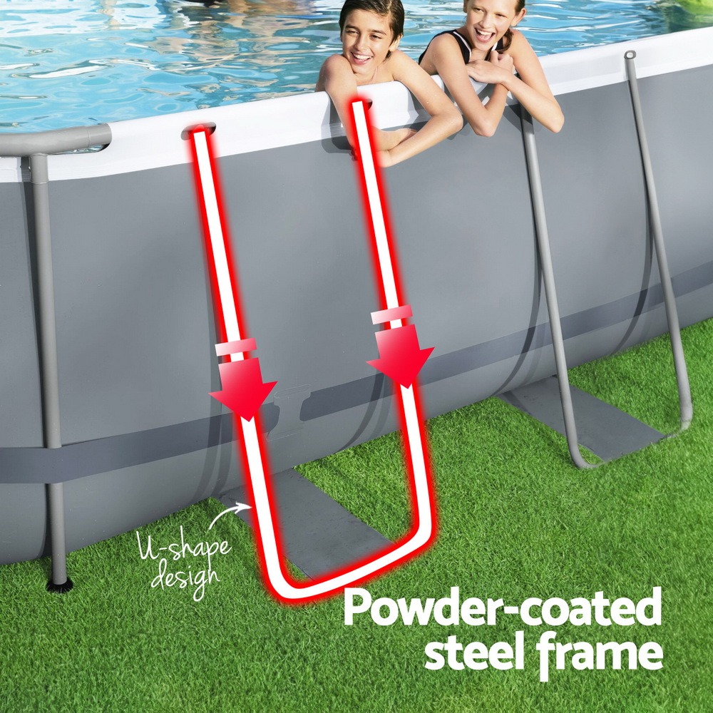 Steel Frame Swimming Pool 427x250x100cm 7250L w/ Pump & Ladder 2006L/H - Image 5