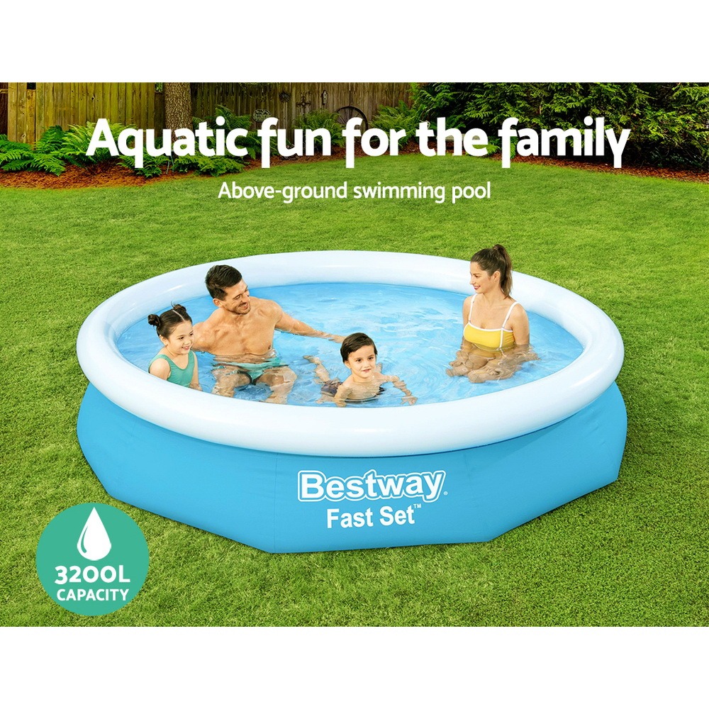 Inflatable Swimming Pool 305x66cm 3200L w/ Filter Pump 1249L/H - Image 7