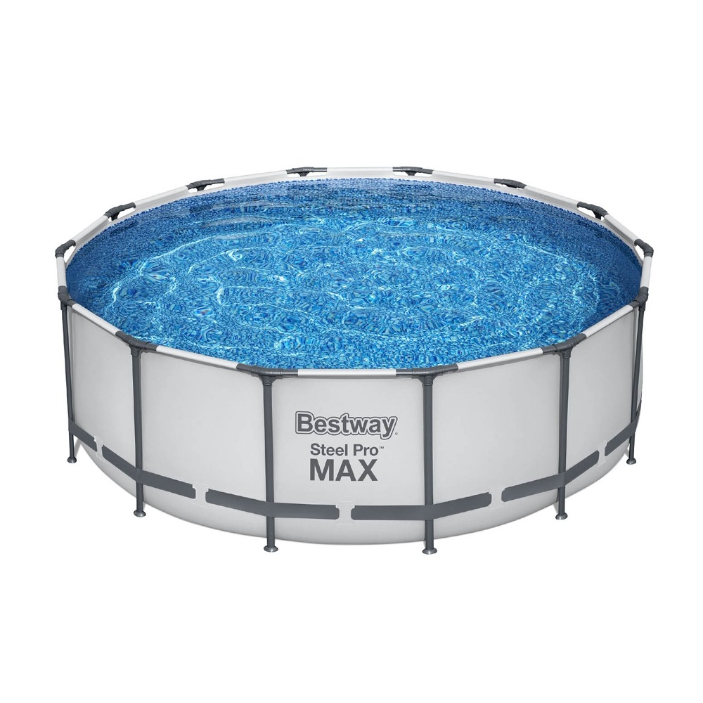 Steel Frame Swimming Pool 427x427x122cm 15232L w/ Pump & Ladder 3028L/H
