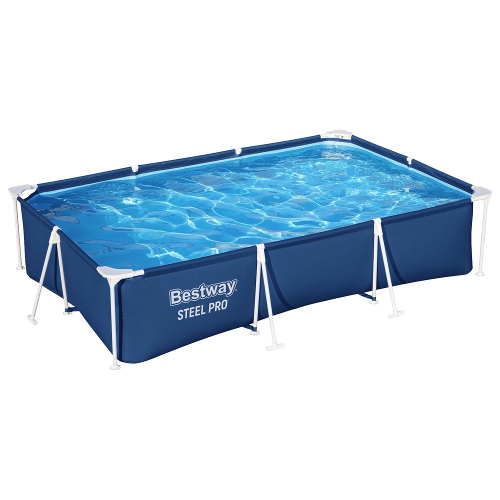 Steel Frame Swimming Pool 282x196x84cm 3662L w/ Pump & Ladder 1249L/H