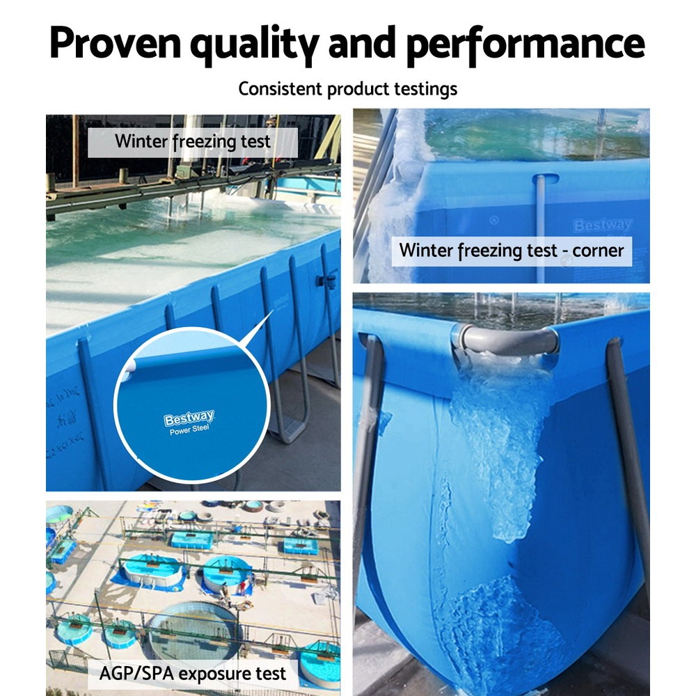 Steel Frame Swimming Pool 282x196x84cm 3662L w/ Pump & Ladder 1249L/H - Image 4