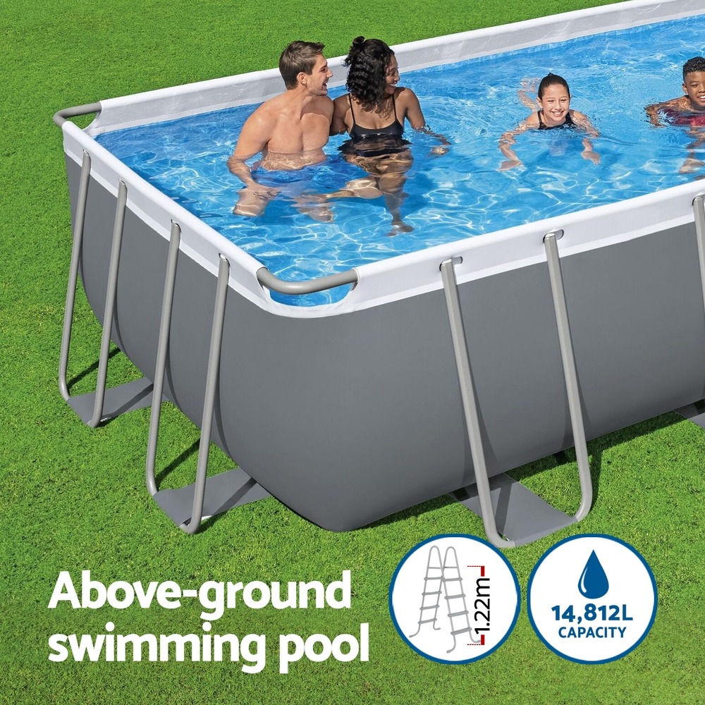 Steel Frame Swimming Pool 549x274x122cm 14812L w/ Pump & Ladder 5678L/H - Image 6