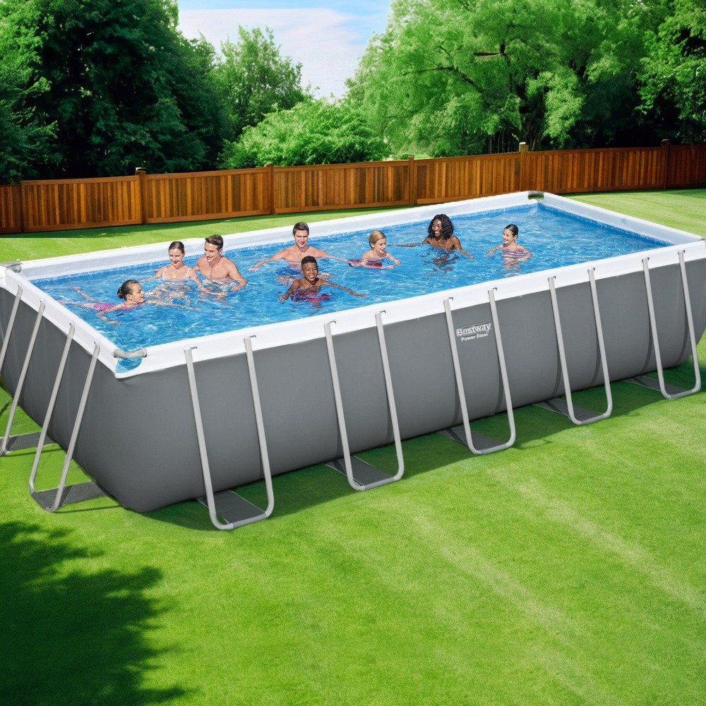 Steel Frame Swimming Pool 640x274x132cm 19281L w/ Pump & Ladder 5678L/H - Image 3