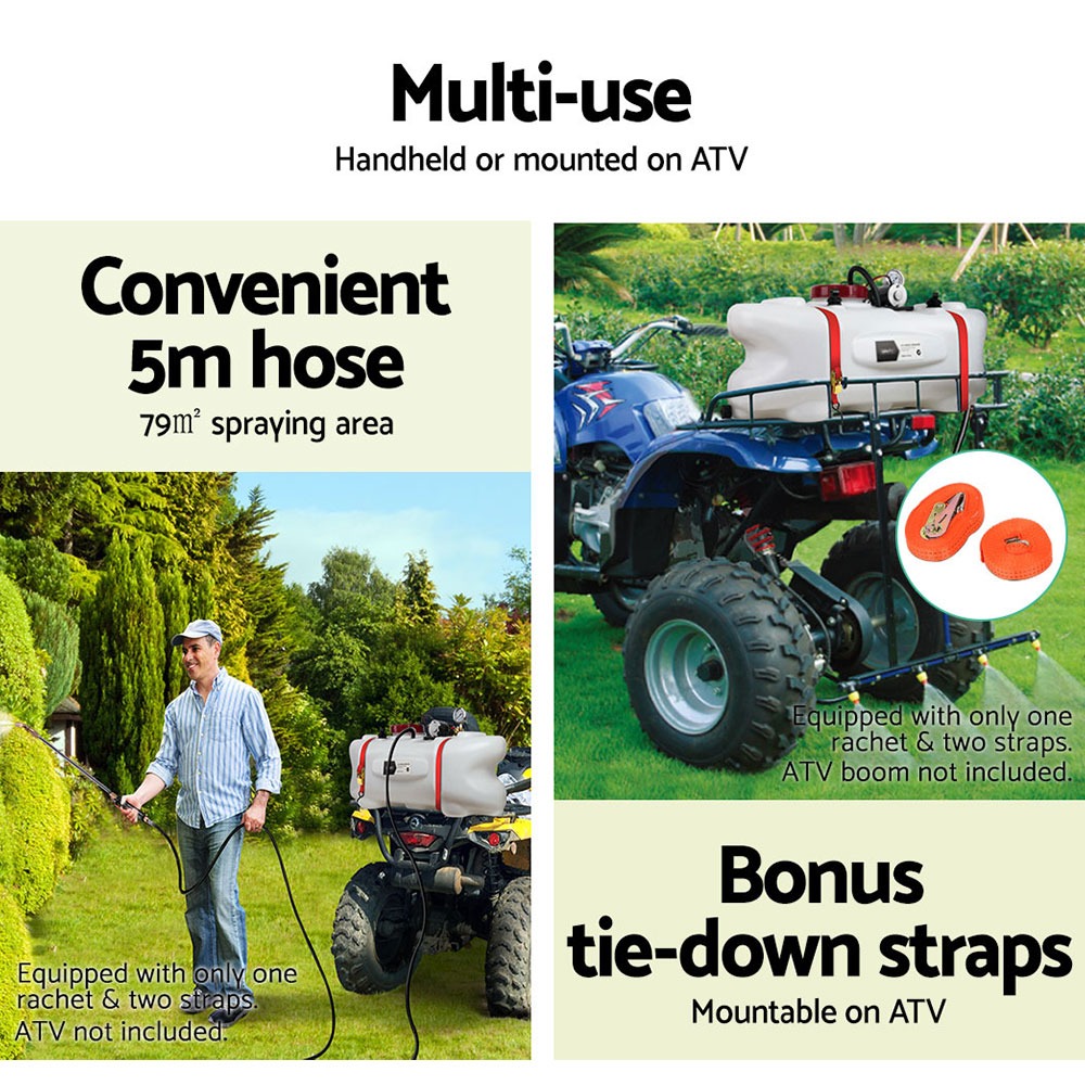 ATV Garden Weed Sprayer 1.5M Fixed Boom 60L 2.1-2.7L/MIN 12V 130PSI - Image 6