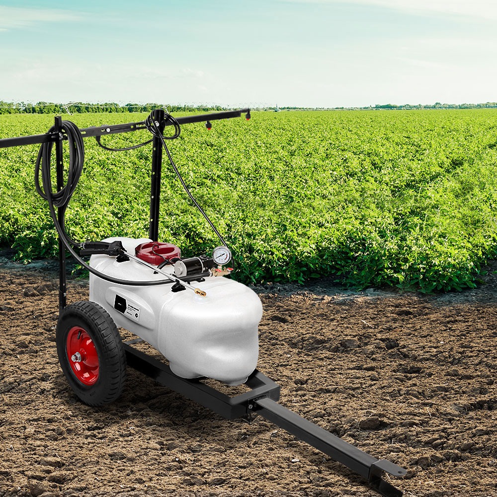 ATV Weed Sprayer Garden Farm Pump 100L Tank With Heavy Duty Trailer And 1.5M Boom