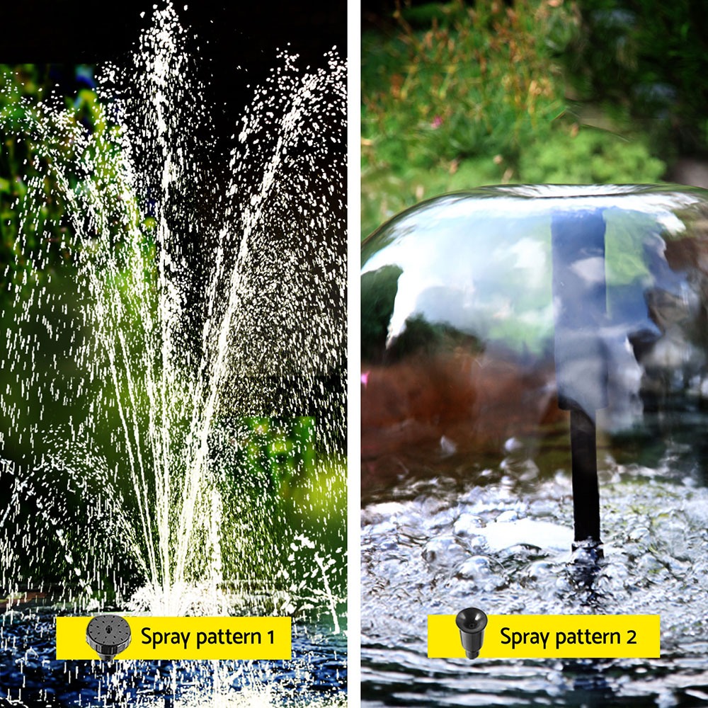 Solar Submersible Pond Fountain Pump with Filter Box 470L/H Flow 4.6FT Lift - Image 6