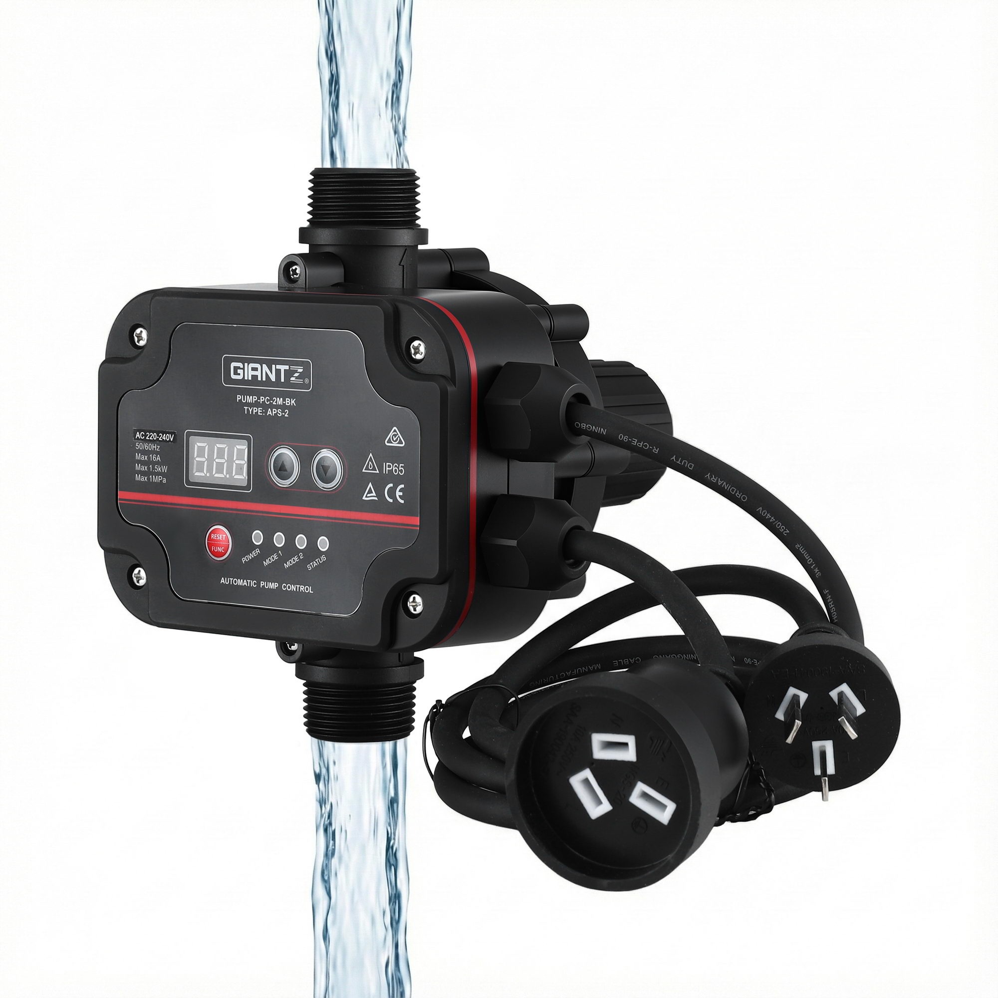 Water Pump Controller Adjustable Digital Switch 16A 1.5kW 10Bar IP65 60-160L/Min Flow