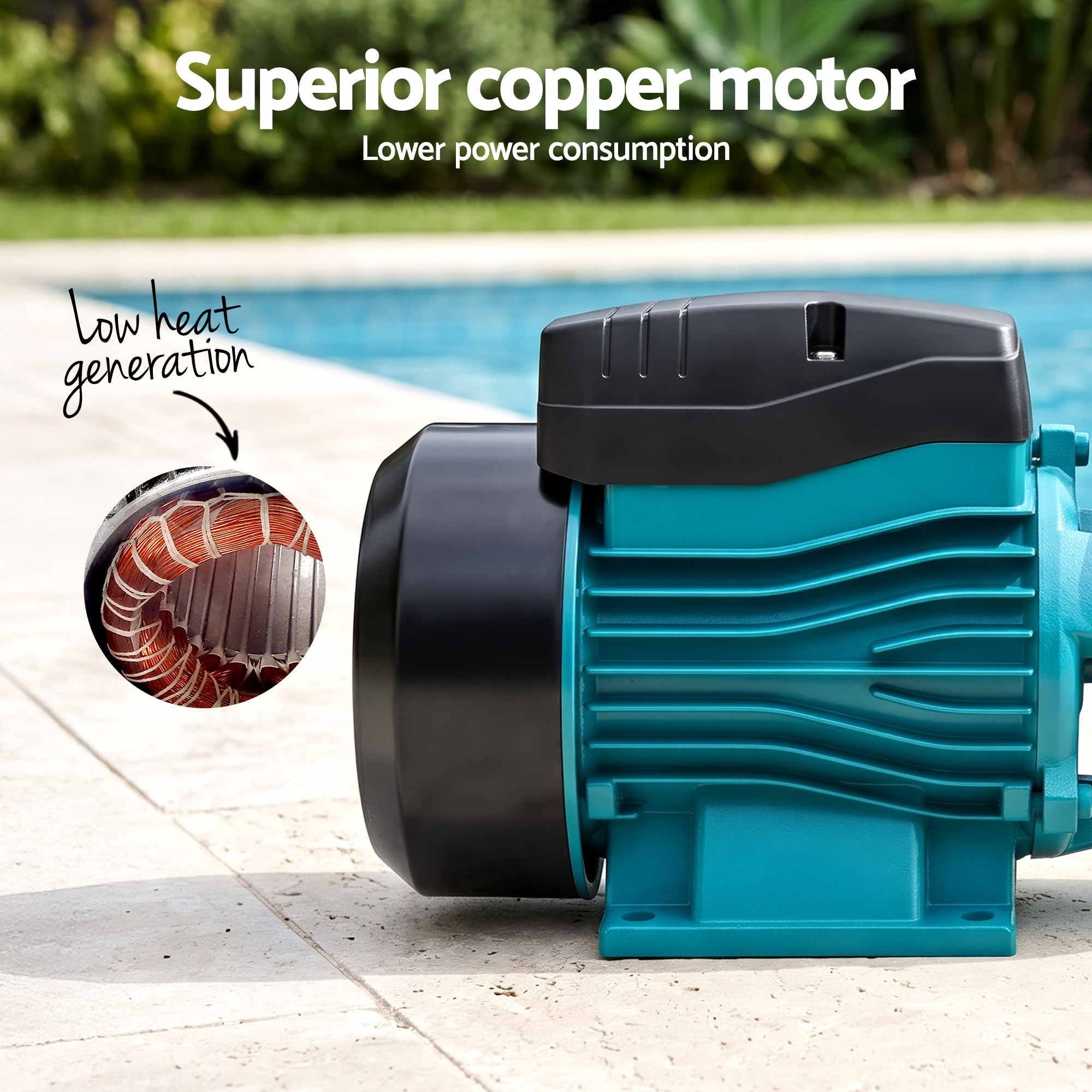 Peripheral Water Pump with Automatic Controller Garden Rain Tank & Clean Water Use 0.5HP 35L/Min Flow 35M Head - Image 7