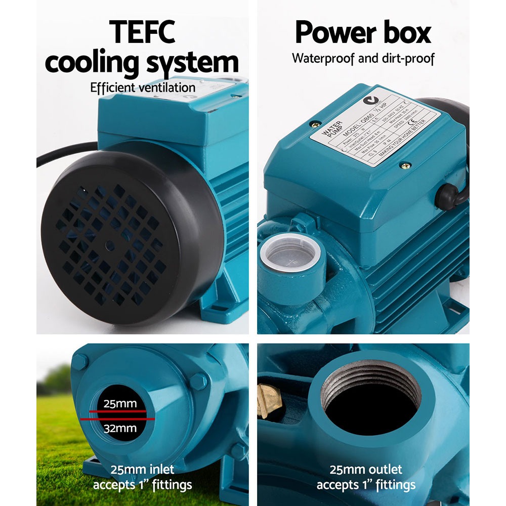 Auto Peripheral Pump QB60 Clean Water Garden Boiler Car Wash & Irrigation Use 35L/Min Flow 35M Head - Image 5