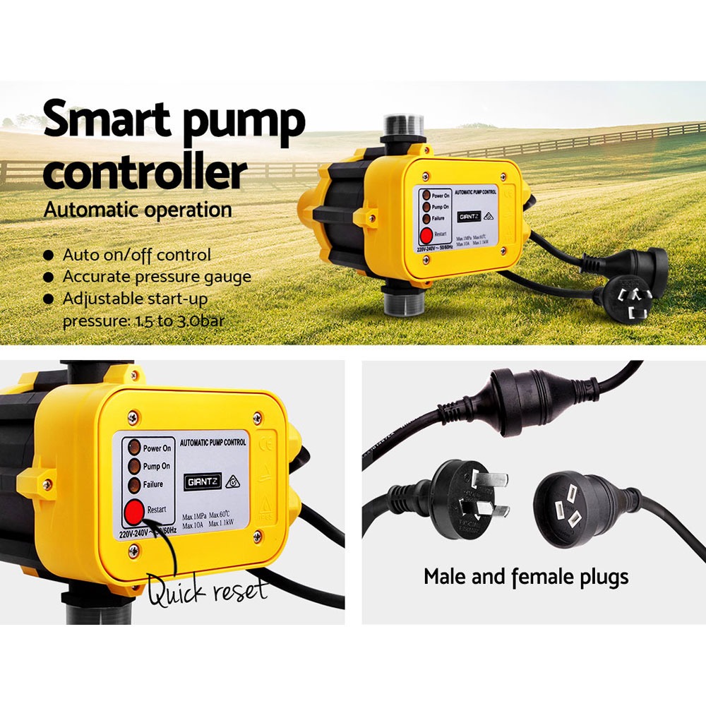 Peripheral Pump with Auto Controller Clean Water Garden Farm Rain & Irrigation Use 35L/Min Flow 35M Head - Image 3