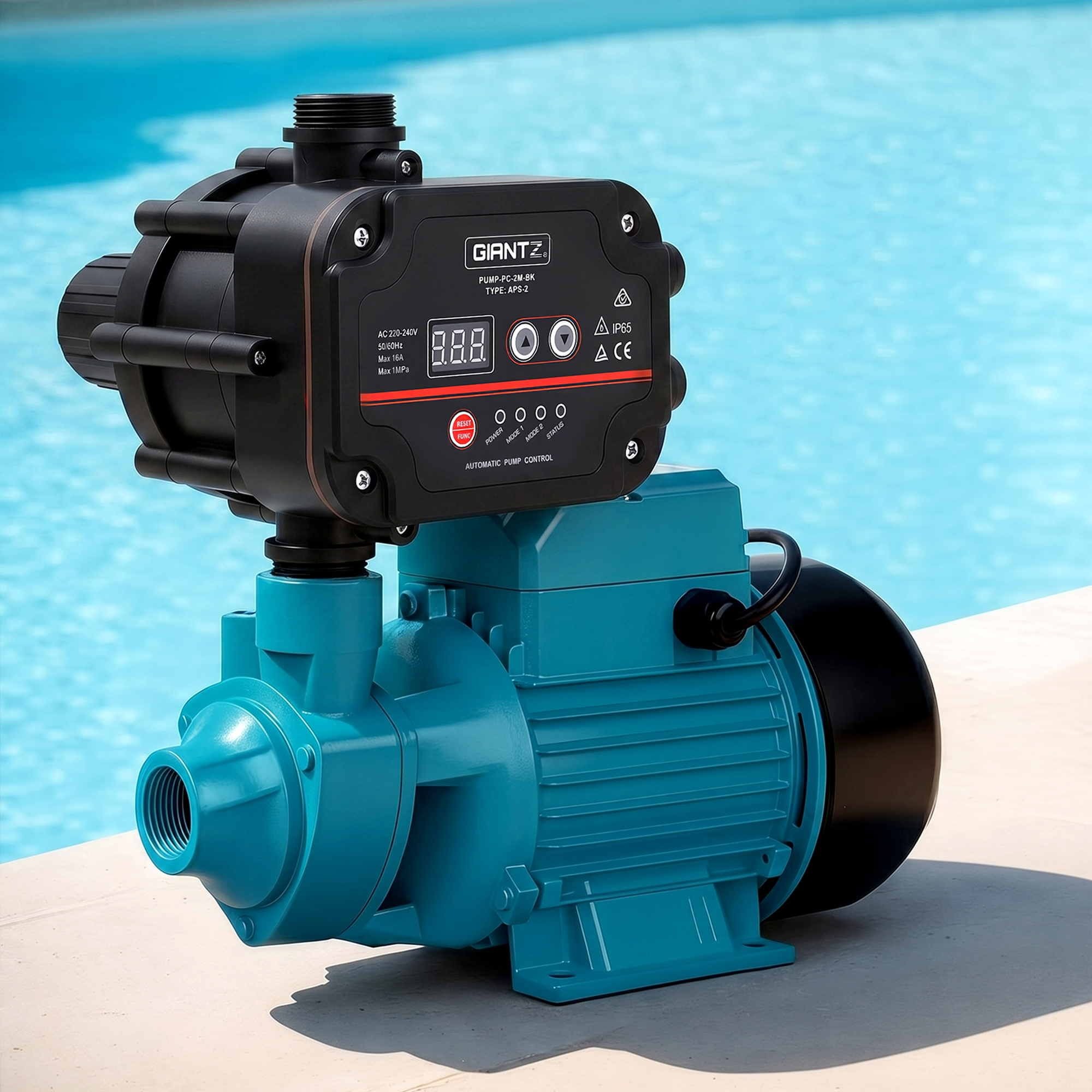 Peripheral Water Pump with Auto Controller Cast Iron Garden & Irrigation Use 1HP 35L/Min Flow 35M Head - Image 3