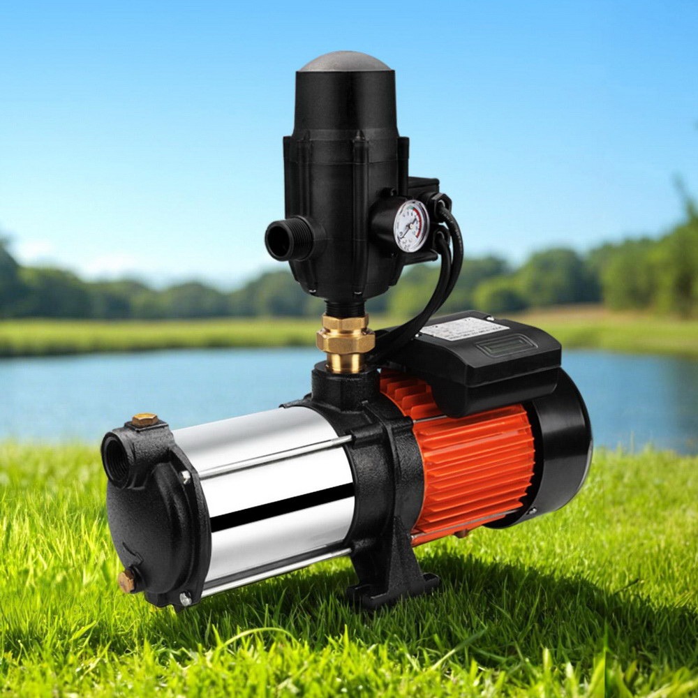 5-Stage Auto Garden Pump Irrigation Booster Home Farm Lawn Black 1800W 12,600L/HR 210L/Min Flow - Image 3