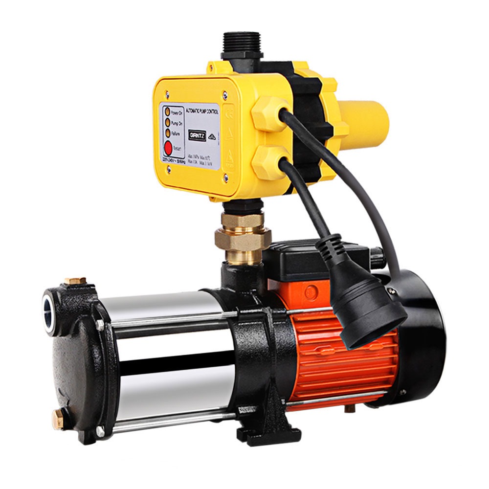 5-Stage Auto Garden Pump Irrigation Booster Home Farm Lawn Yellow 1800W 12600L/HR 210L/Min Flow