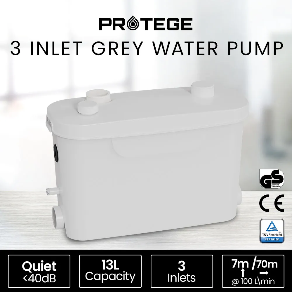 Grey Water Pump with 3 Inlet for House Bathroom Shower Sink Washing Machine 100L/Min Flow - Image 2