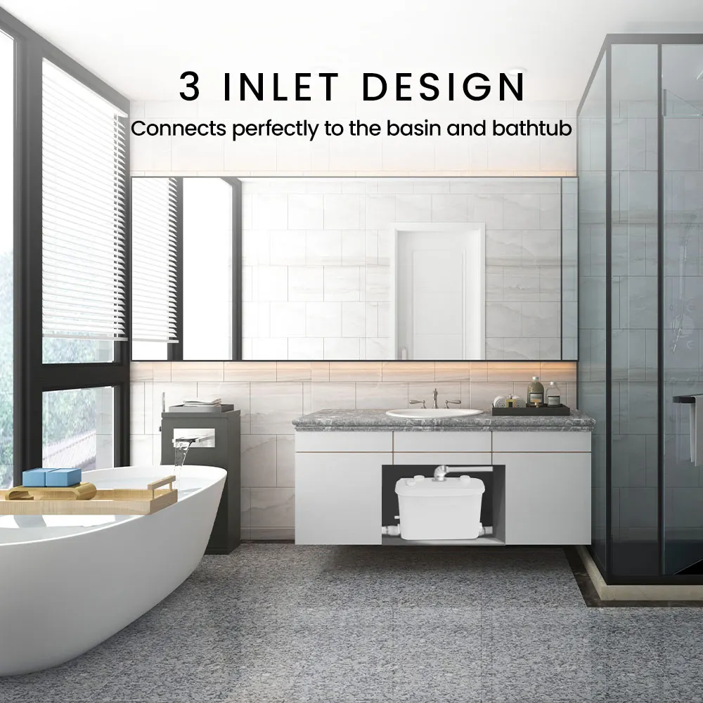 Grey Water Pump with 3 Inlet for House Bathroom Shower Sink Washing Machine 100L/Min Flow - Image 10