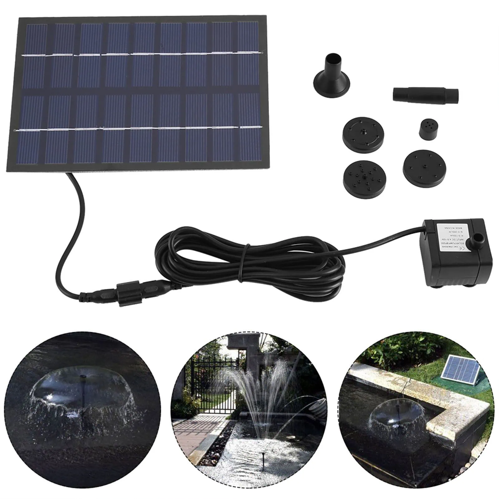 Solar Powered Water Pump Kit for Fish Tanks, Fountains, Ponds & Garden Watering 165L/h Flow - Image 13