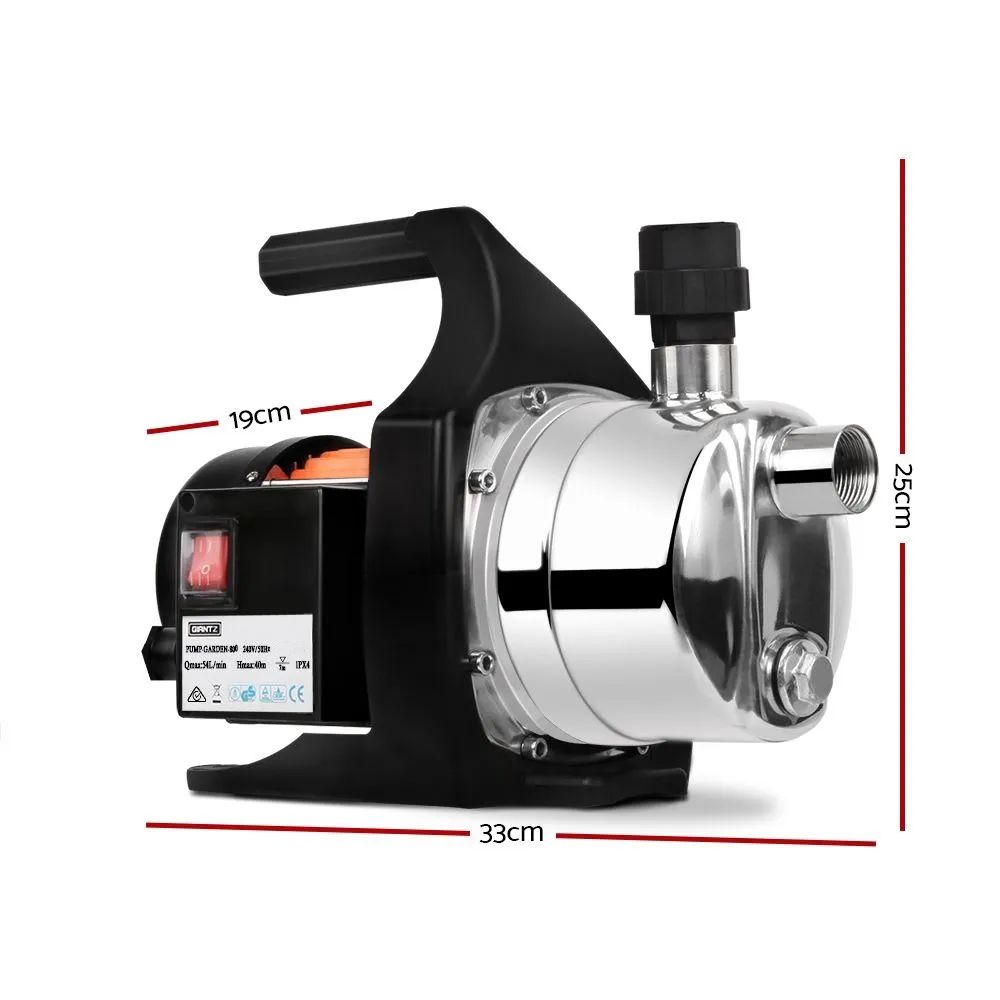 Stainless Steel Garden Pump for Water Irrigation 3,240L/H 40m Head 800W Max - Image 3