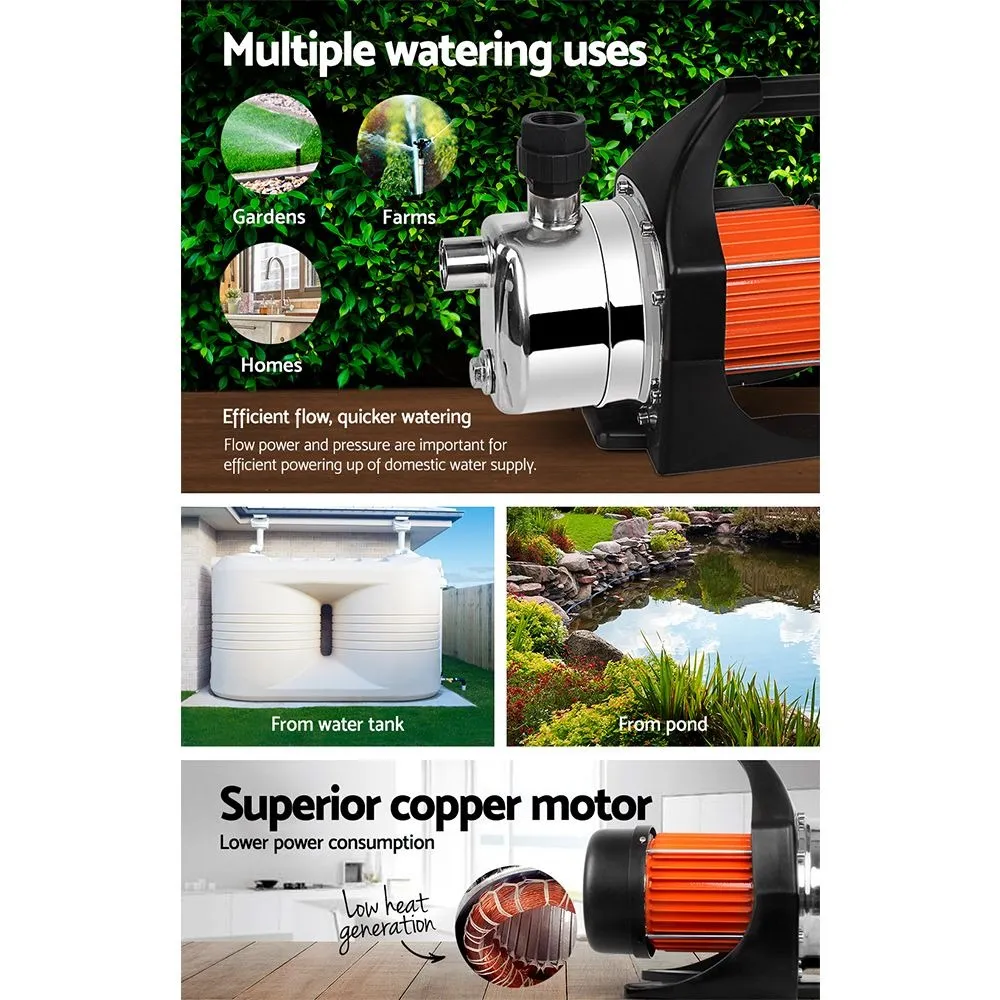 Stainless Steel Garden Pump for Water Irrigation 3,240L/H 40m Head 800W Max - Image 5