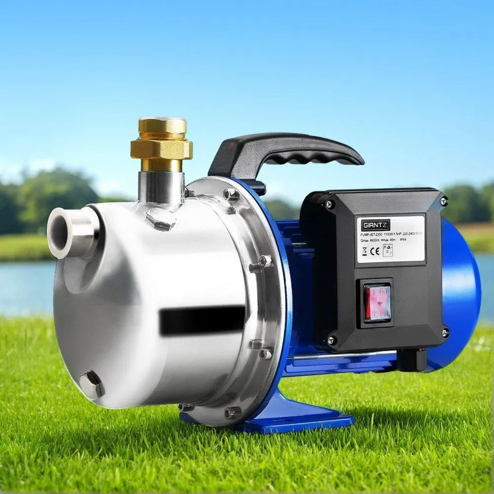 Stainless Steel Garden Jet Pump for Home and Irrigation, 4,600L/H 45m Head 1100W - Image 2