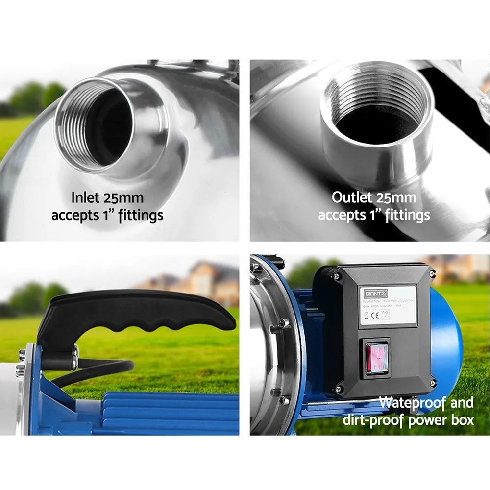 Stainless Steel Garden Jet Pump for Home and Irrigation, 4,600L/H 45m Head 1100W - Image 8
